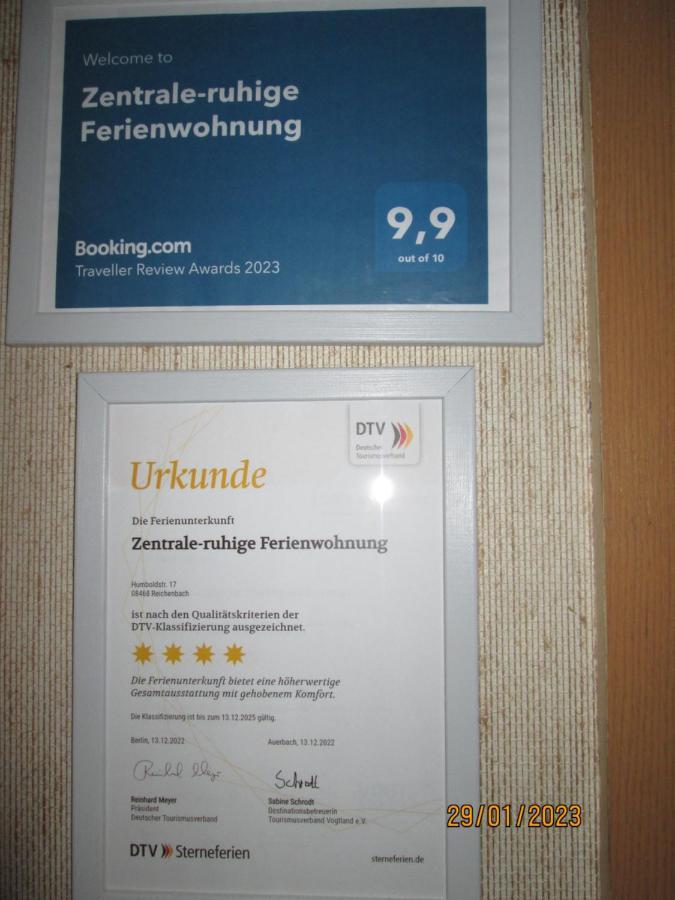 Zentrale-Ruhige Ferienwohnung Райхенбах-ім-Фогтланд Екстер'єр фото